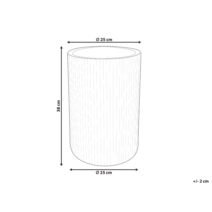 Beliani - EANTIO - Bloempot - 25 x 25 x 38 cm - Bruin - Kleivezels