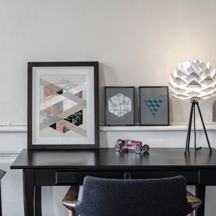 Umage Silvia Mini tafellamp Ø32 wit onderstel, messing