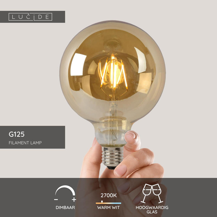 Lucide G125 Filament lamp - Amber (set van 4)