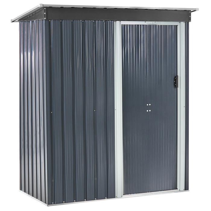 Beliani - AISONE - Tuinschuurtje - Grafietgrijs - Staal
