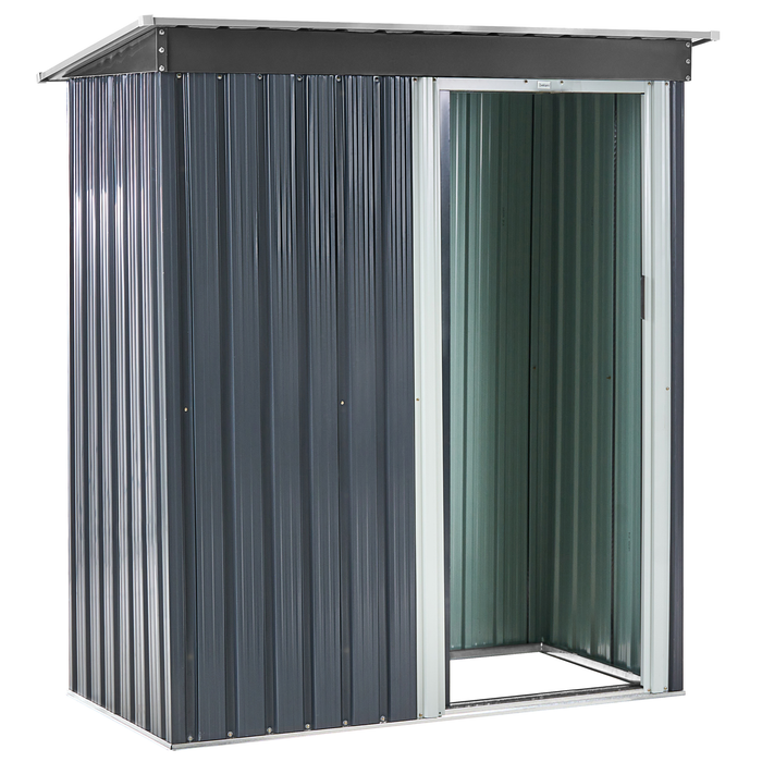 Beliani - AISONE - Tuinschuurtje - Grafietgrijs - Staal