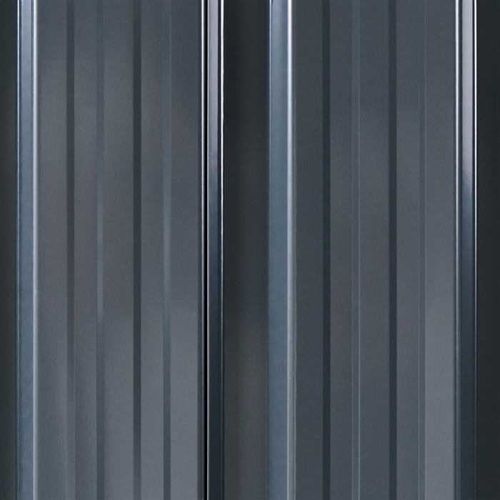 Beliani - AISONE - Tuinschuurtje - Grafietgrijs - Staal