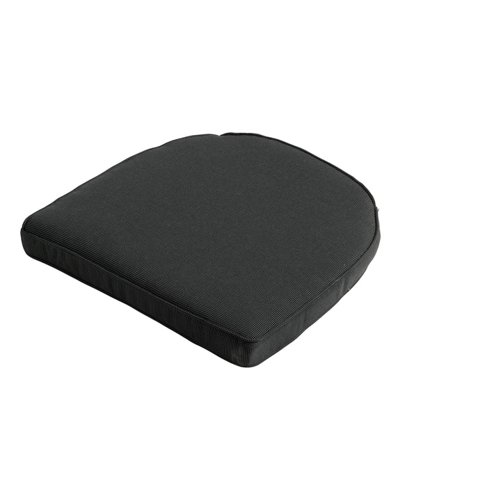 Madison - Zitkussen Wicker York Rib black - Ca. 48x48 cm - Set van 4