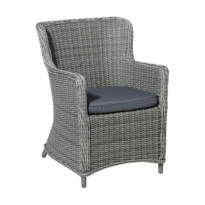 Madison - Zitkussen Wicker Rib grey - Ca. 48x48 cm - Set van 4