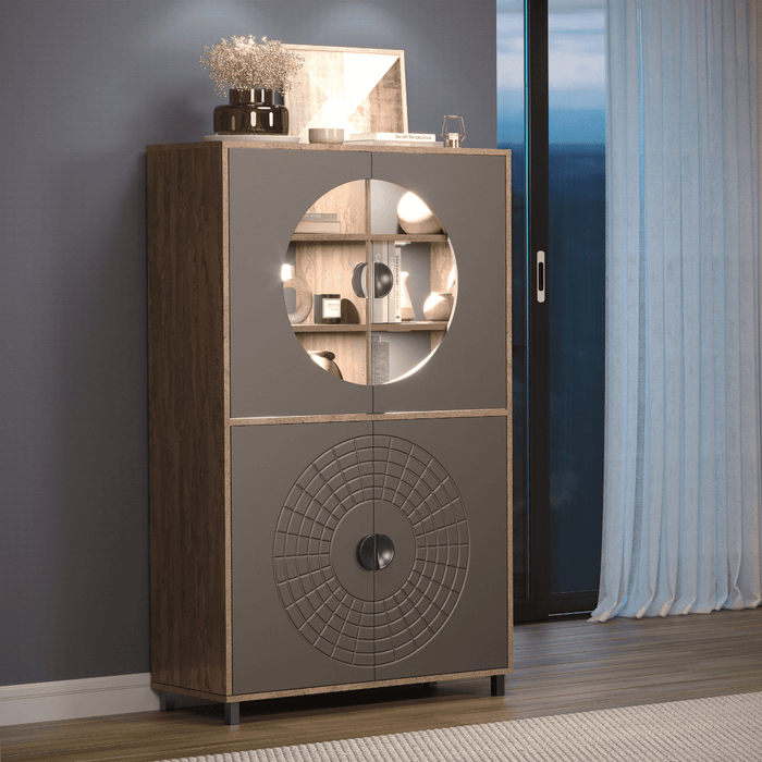 Calicosy - FusionWO Hoog dressoir - H163 cm - Licht hout