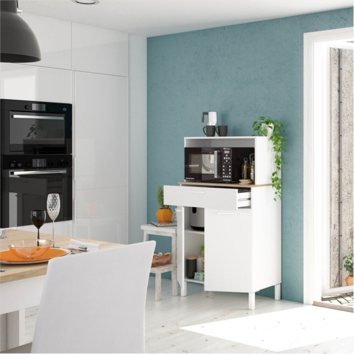 Calicosy - KIRA Keukenbuffetkast - H126 cm - Wit