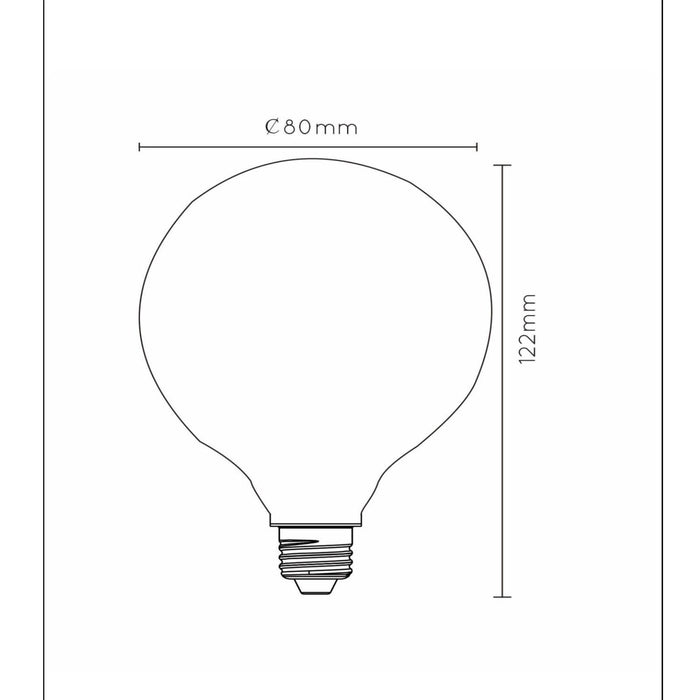 Lucide G80 Filament lamp - Opaal (set van 2)