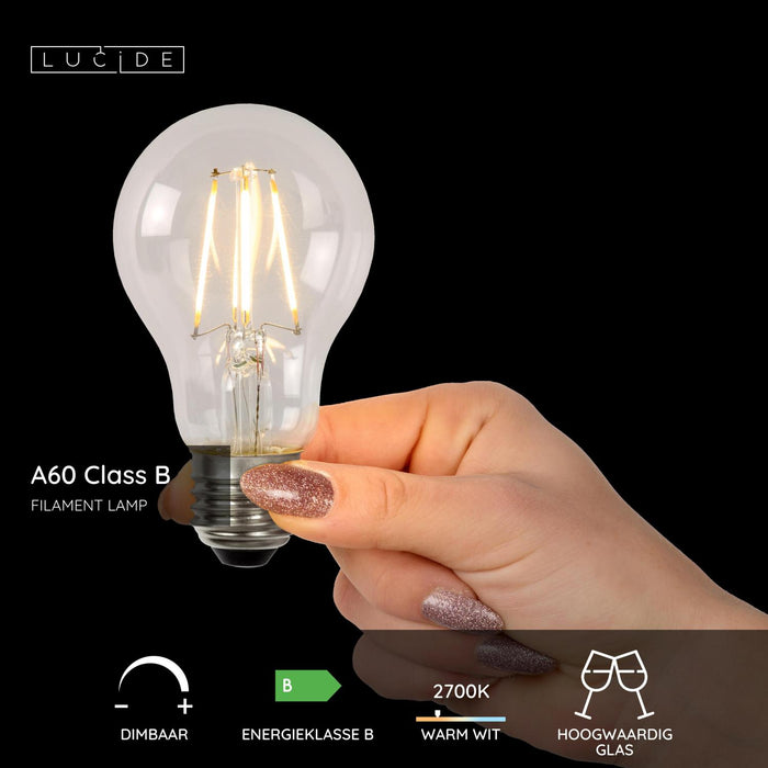 Lucide A60 Class B Filament lamp - Transparant (set van 2)