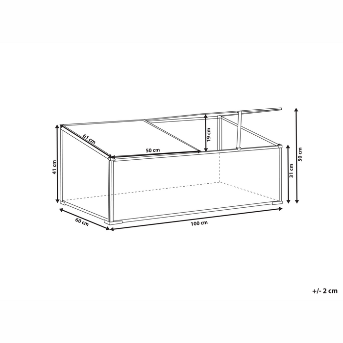 Beliani - SERIFOS - Tuinkas - Zilver - 41 cm - Polycarbonaat
