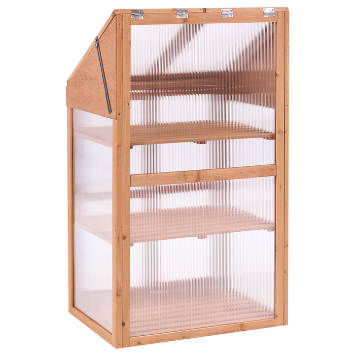 Beliani - VOLVERA - Balkonkas - Lichtbruin - Dennenhout