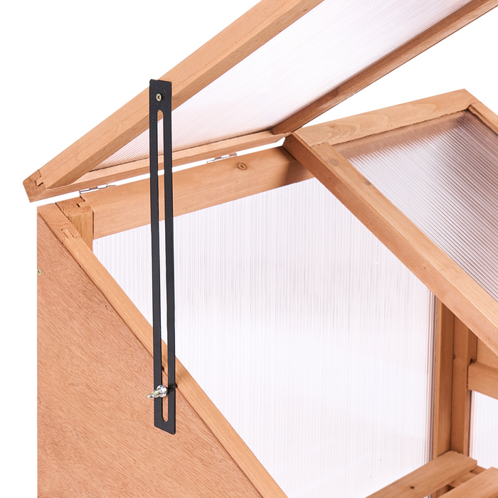 Beliani - VOLVERA - Balkonkas - Lichtbruin - Dennenhout