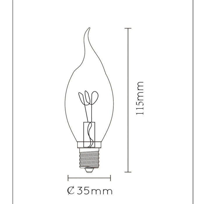 Lucide CT35 Filament lamp - Amber (set van 4)