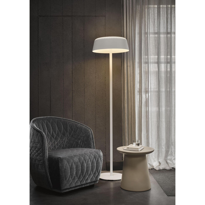 Ring vloerlamp LED wit