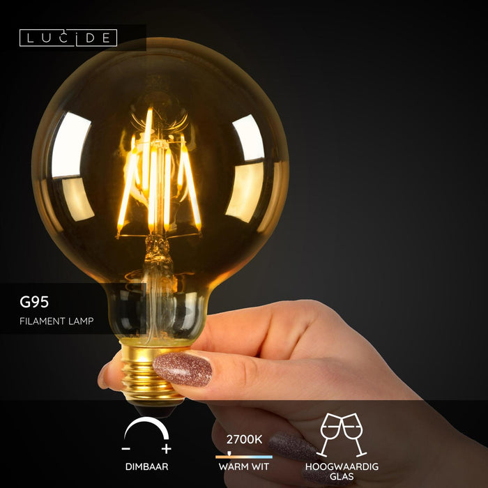 Lucide G95 Filament lamp - Amber (set van 2)