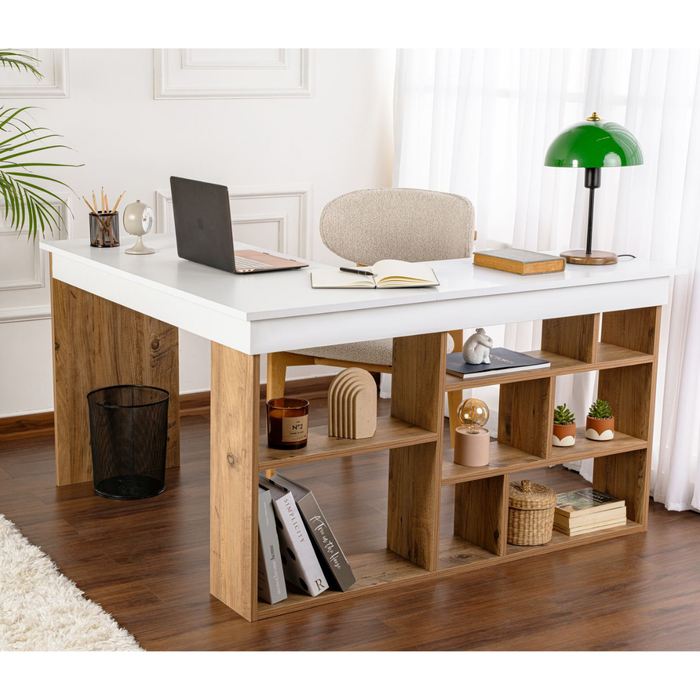 Calicosy - Hoekbureau met opbergruimte VESPER - H72 cm