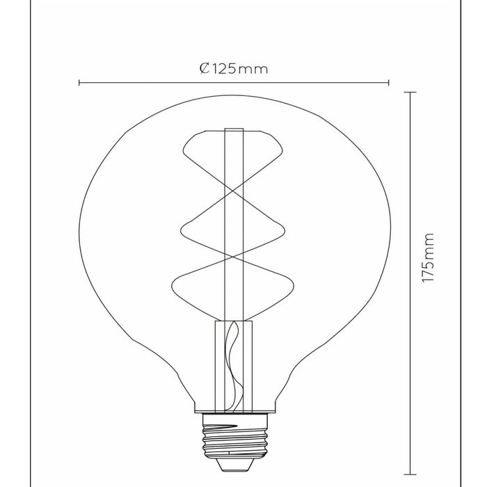 Lucide G125 Filament lamp - Transparant (set van 4)