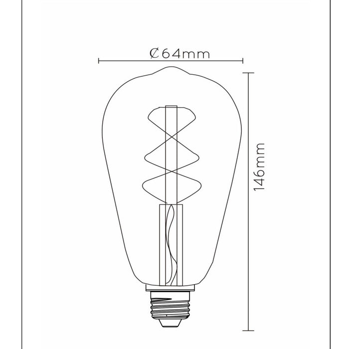 Lucide ST64 Filament lamp - Amber (set van 3)