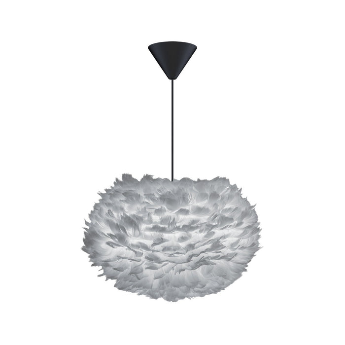 Umage Eos Medium hanglamp light grey - met koordset zwart - Ø 45 cm
