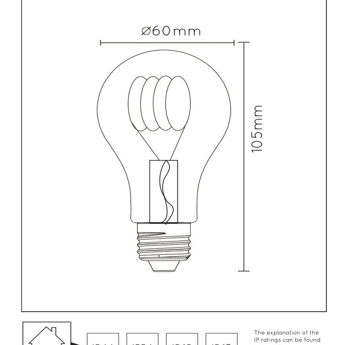 Lucide A60 TWILIGHT SENSOR Filament lamp - Amber (set van 4)