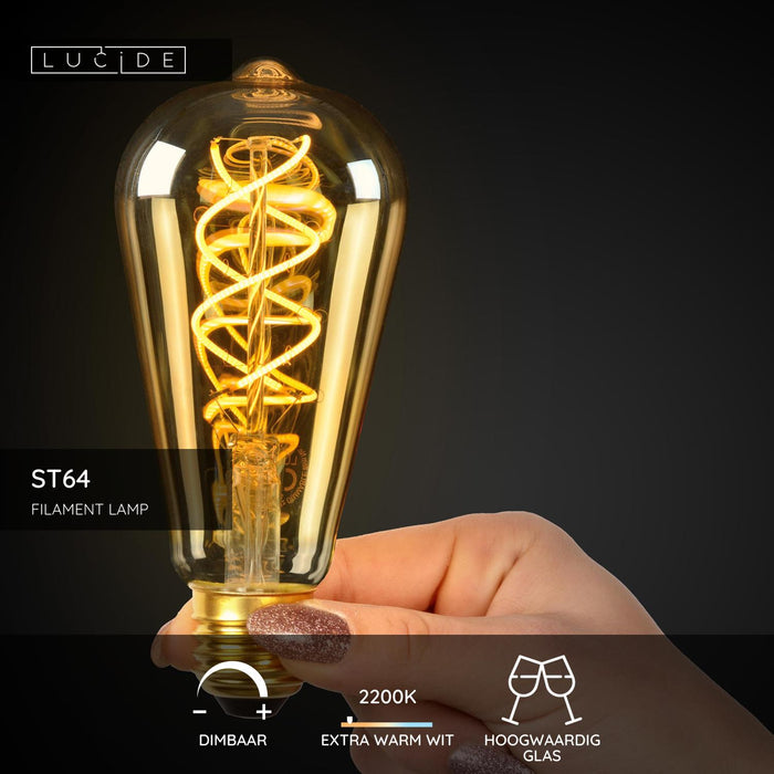 Lucide ST64 Filament lamp - Amber (set van 2)