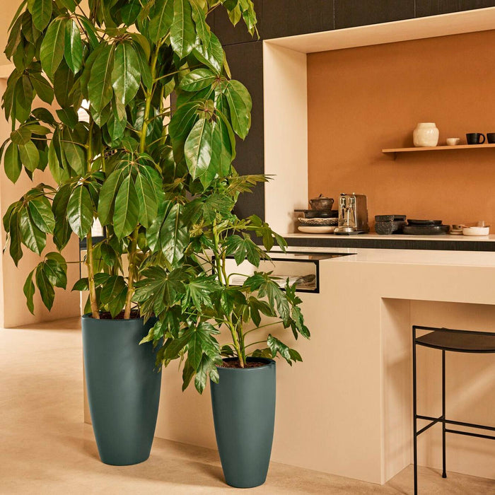 Elho June Round High 40 - Groen - Ø 39 x H 70 cm - Binnen en Buiten - 100% gerecycled