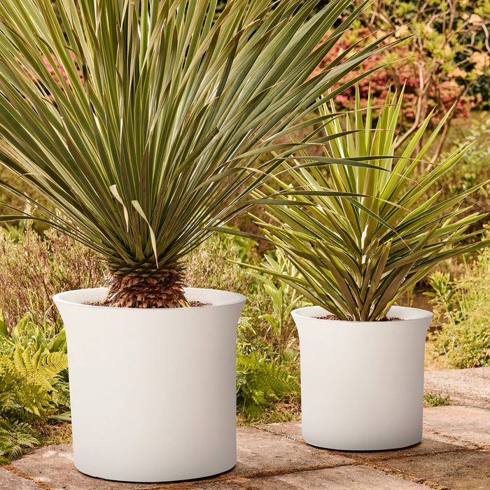 Elho June Tulip 40 - Linnen wit - Ø 39 x H 36 cm - Binnen en Buiten - 100% gerecycled