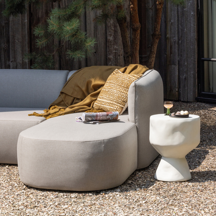 WOOOD Aur Bijzettafel - Polymeer - Naturel - 50x40x40