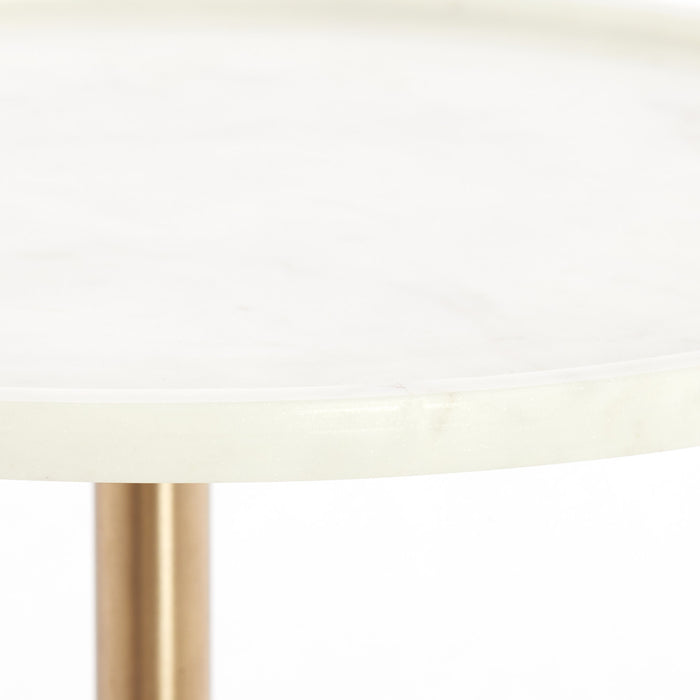 Light & Living - Bijzettafel CIVITA - Ø37x49 cm - Wit