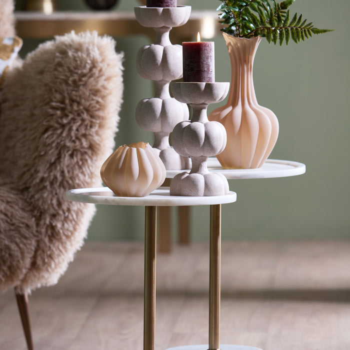 Light & Living - Bijzettafel CIVITA - Ø37x49 cm - Wit