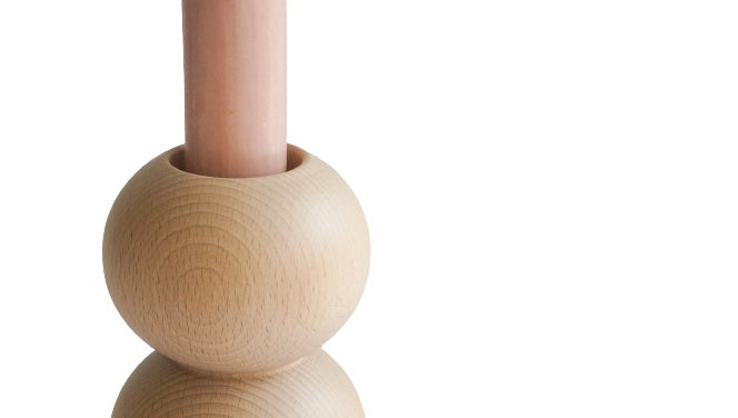 LEMON LILY Candleholder stack 2-in-1 - natural