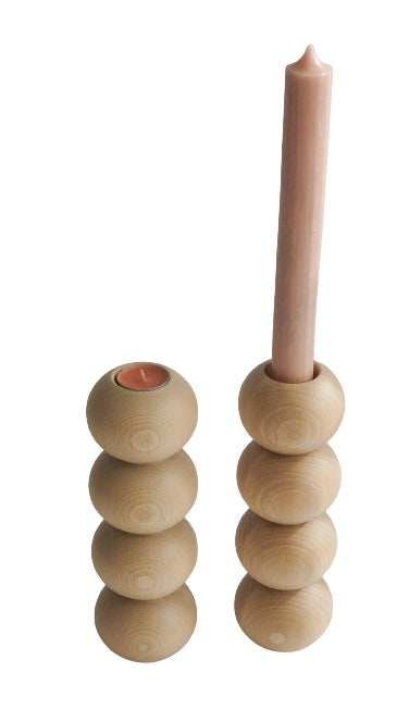 LEMON LILY Candleholder stack 2-in-1 - natural
