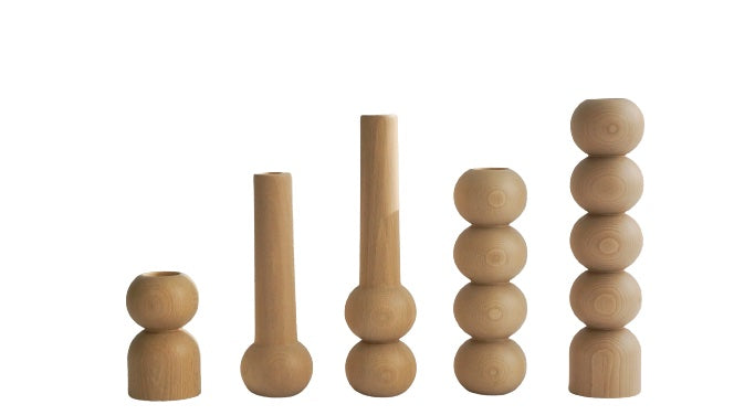 LEMON LILY Candleholder stack 2-in-1 - natural