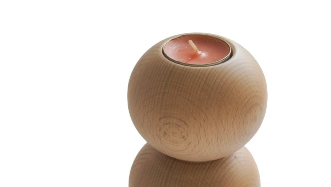 LEMON LILY Candleholder stack 2-in-1 - natural