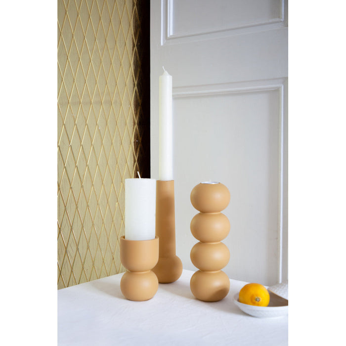 LEMON LILY Candleholder cone low - Yellow