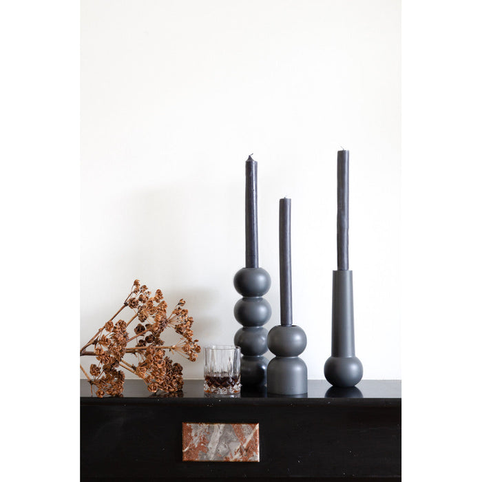 LEMON LILY Candleholder stack 2-in-1 - Charcoal