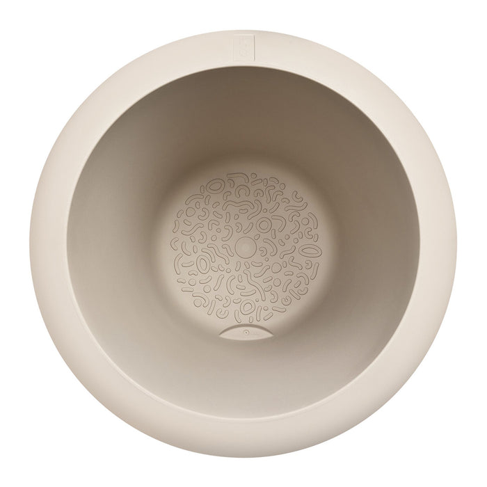 Elho Amber Roll Low 60 - Balanced beige - Ø 60 x H 46 cm - Binnen en Buiten - 100% gerecycled kunststof