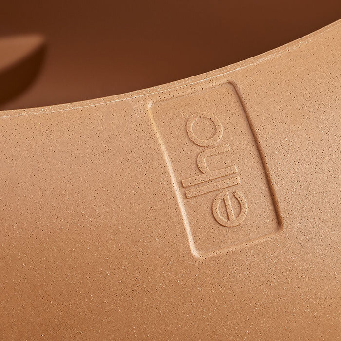 Elho Amber Roll Low 60 - Karamel - Ø 60 x H 46 cm - Binnen en Buiten - 100% gerecycled kunststof