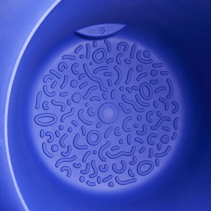 Elho Amber Roll Low 60 - Royal blue - Ø 60 x H 46 cm - Binnen en Buiten - 100% gerecycled