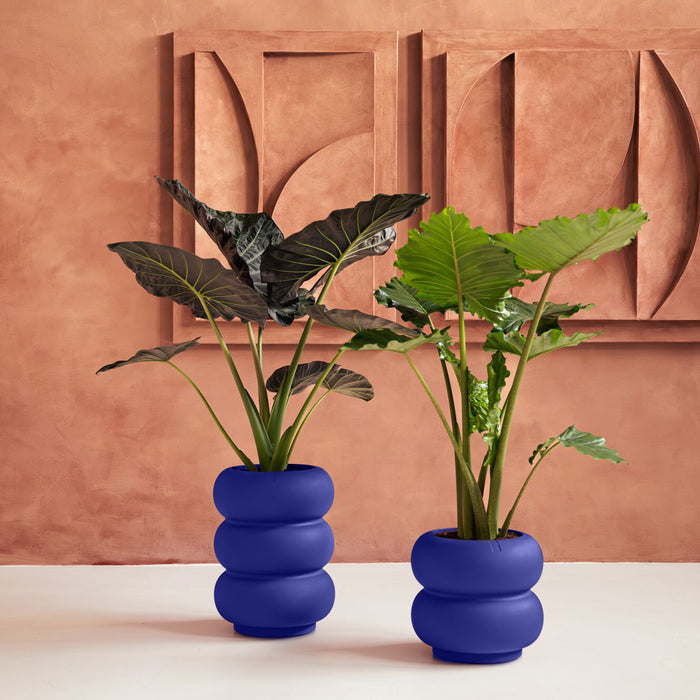 Elho Amber Roll High 43 - Royal blue - Ø 43 x H 58 cm - Binnen en Buiten - 100% gerecycled