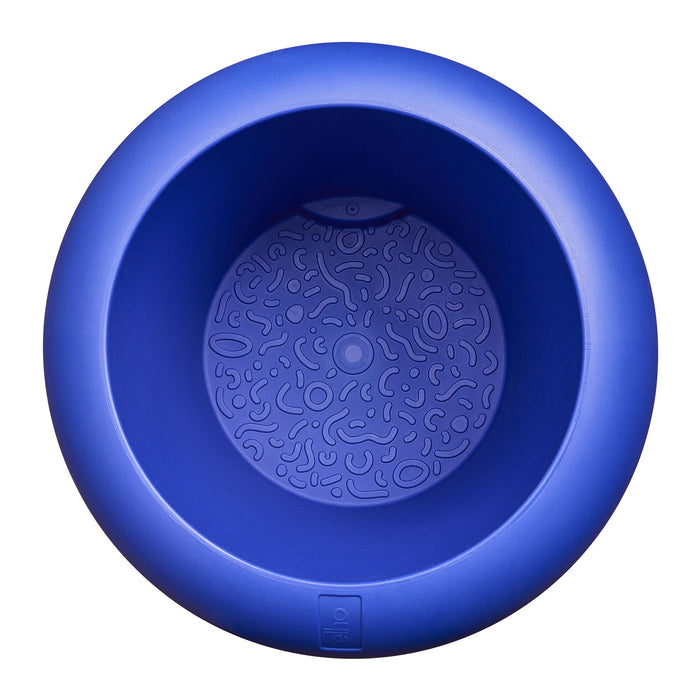 Elho Amber Roll Low 43 - Royal blue - Ø 43 x H 40 cm - Binnen en Buiten - 100% gerecycled