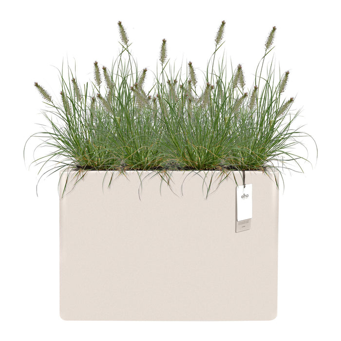 Elho June Brick Divider 80 - Linnen wit - L 79 x B x H 59 cm - Binnen en Buiten - 100% gerecycled