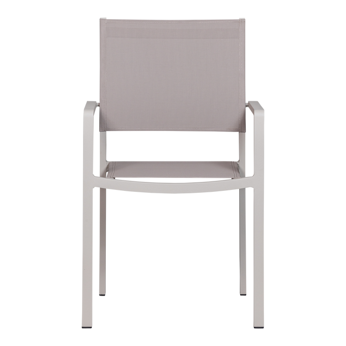 WOOOD Fowl Tuinstoel - Aluminium|Textileen - Zand - Set van 2