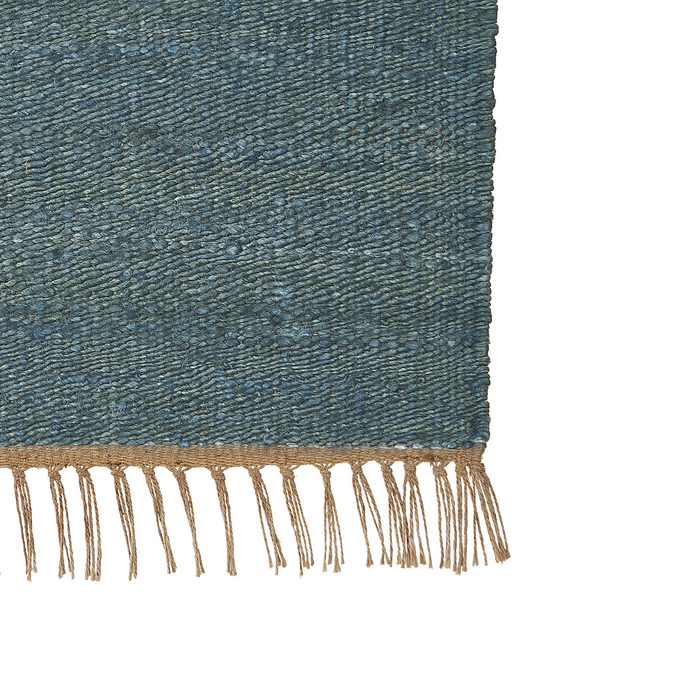 Beliani - LUNIA - Jute vloerkleed - Turquoise - 160 x 230 cm - Jute