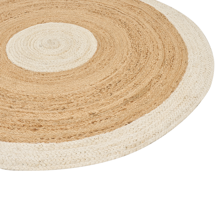 Beliani-YAYALAR-Laagpolig vloerkleed-Gebroken wit- 140 cm-Jute