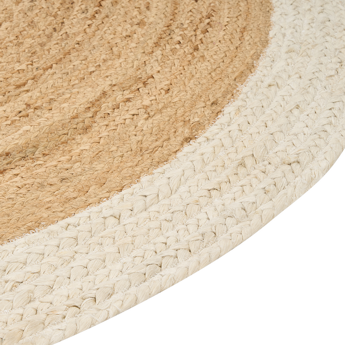 Beliani-YAYALAR-Laagpolig vloerkleed-Gebroken wit- 140 cm-Jute