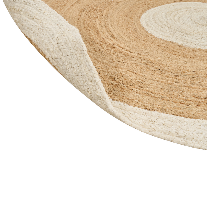 Beliani-YAYALAR-Laagpolig vloerkleed-Gebroken wit- 140 cm-Jute