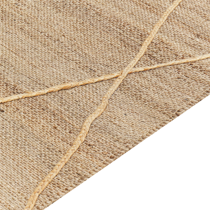 Beliani - YUVACIK - Laagpolig vloerkleed - Beige - 80 x 300 cm - Jute
