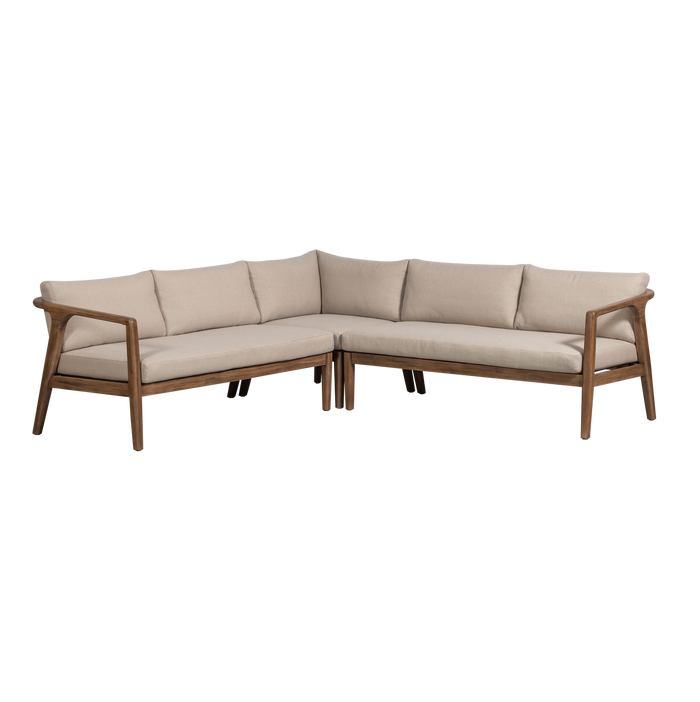 WOOOD Biam Loungeset Tuin - Acacia Hout - Naturel - 67x227x227