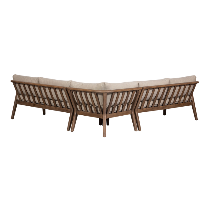 WOOOD Biam Loungeset Tuin - Acacia Hout - Naturel - 67x227x227
