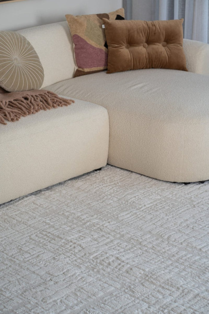 Interieur05 Scandinavisch vloerkleed Prent creme|wit - 140 x 200 cm